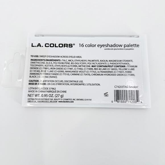L.A. COLORS 16 Color Eyeshadow Palette NWT Shimmer & Matte Pigmented Makeup NEW - Picture 2 of 4
